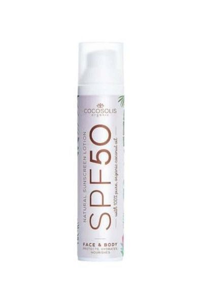 Cocosolis Natural Sun Protection Lotion SPF50 for Face & Body by Cocosolis - 100g