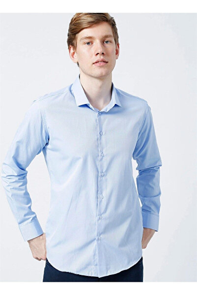 CATHECAT Armür Desenli Uzun Kol Basic Kolay Ütü Teri Emen Gömlek