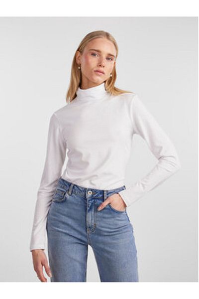 PIECES Women's Turtleneck 17108494 White