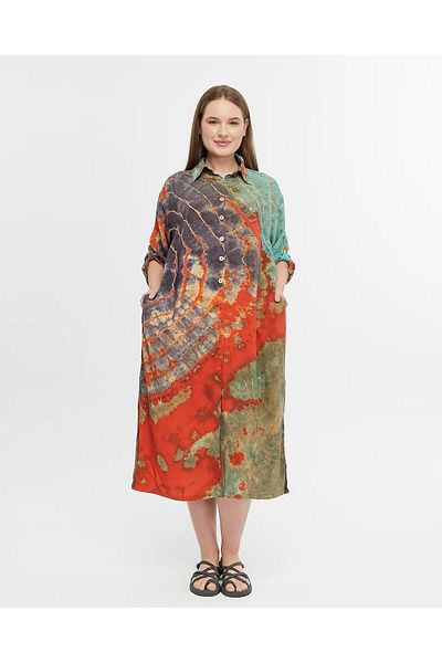 Ranasubaşı Batik Shirt Dress Tile