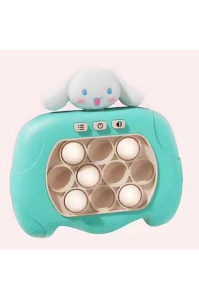 OEM Pop-It Console interactive game, anti-stress, with sounds and lights, Turquoise Bunny