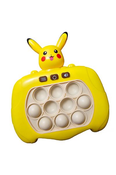OEM Joc interactiv Pop-It Consola, antistres, cu sunete si lumini, forma Pikachu
