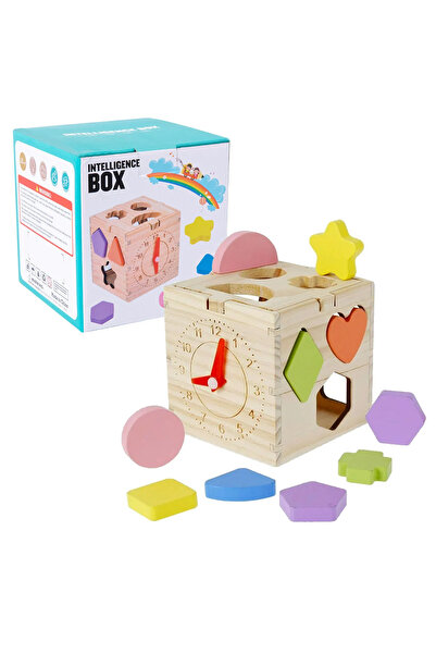 OEM Cub educativ din lemn, Sortator de forme si ceas