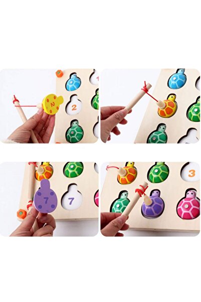 sallma Fishing Game - Frog and Turtle, Wooden, develops dexterity and intelligence