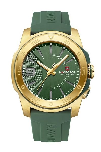 Naviforce Waterproof Men’s Watch with Japanese Quartz Movement and Night-Luminous Silicone Strap