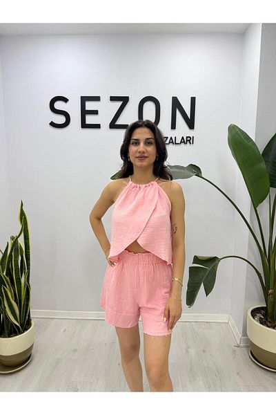 SEZON MAGAZALARI Γυναικεία βαμβακερή μπλούζα ασύμμετρης κοπής
