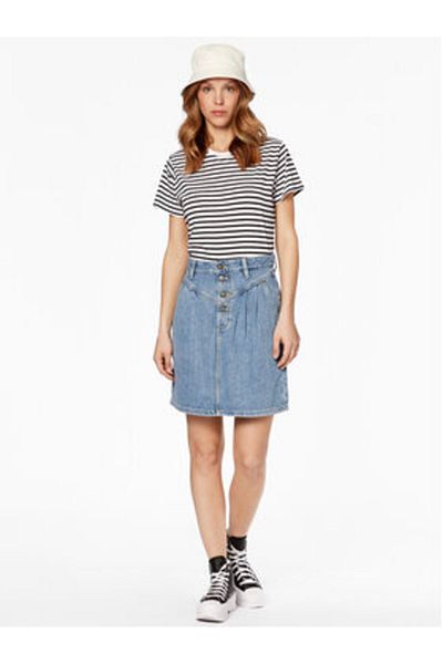 Lee Fustă din denim pentru femei 112331426 L38DHLB20 Albastră