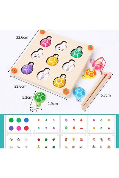 sallma Fishing Game - Frog and Turtle, Wooden, develops dexterity and intelligence