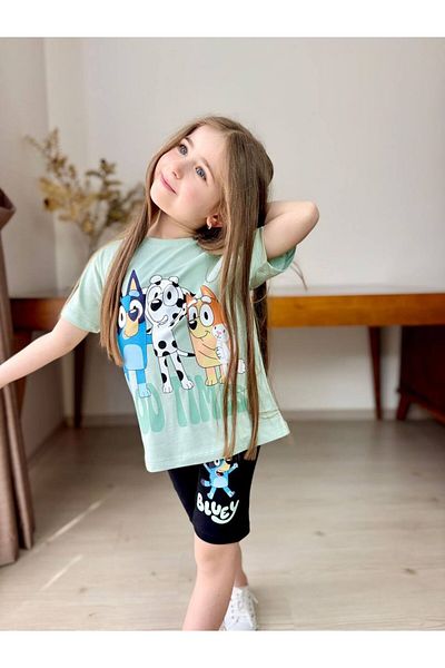 Elidabutik Bluey Slim Legging Green Suit