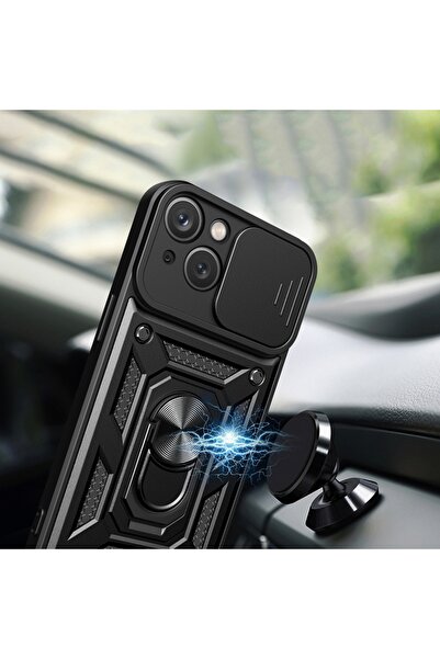 SKYDDAR INNOVATION Θήκη για iPhone 15 Plus, CamShield, Μπλε, σετ αυτοκόλλητων