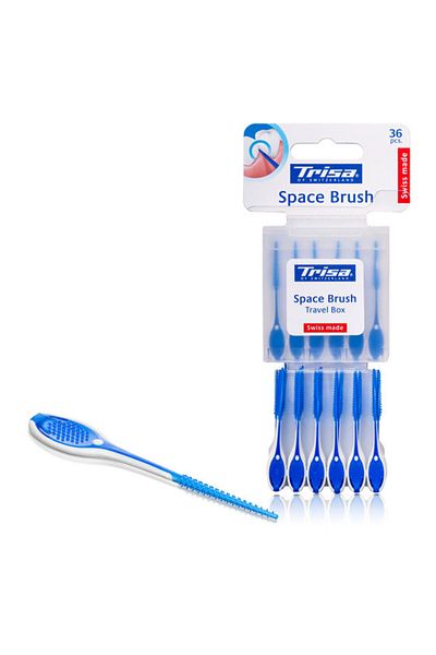 Trisa Space Brush Flexible Interdental Manual Toothbrush Set, (36 pcs./pack) 673420 Blue