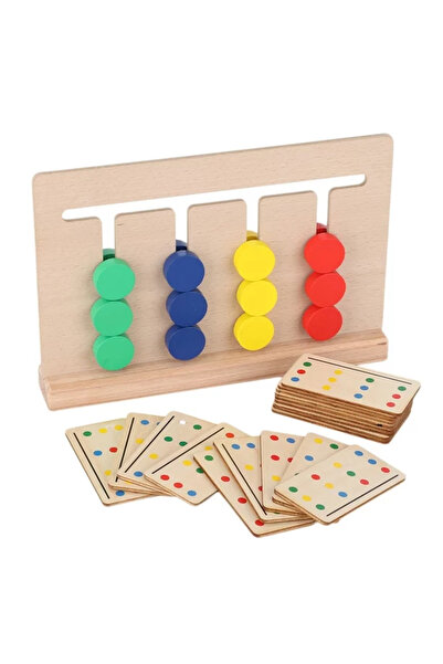 OEM Jucarie de sortare a culorilor din lemn, Montessori