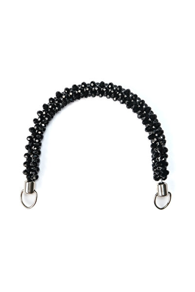 Prestij Boncuk Mâner de geantă cu mărgele negre Crystal Stone