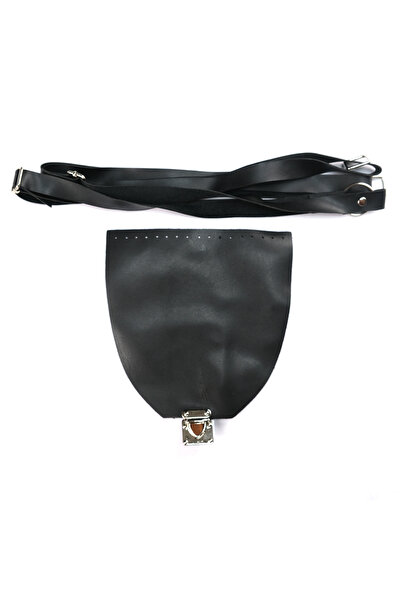 Prestij Boncuk Leather Backpack Set Cover Strap Attachment Black