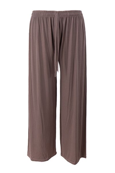 Oppland Women's Elastic Waist Large Size Comfortable Full-Mold Lycra Viscose Combed Fabric Trousers