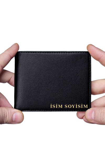 VANİLLA COLLECTİON Original Classic Stylish Thin Leather Wallet Portfolio 9 Credit Card Holders Coin Compartment Black
