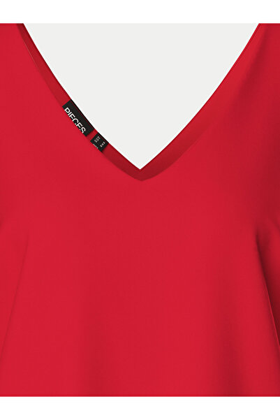 PIECES Women Top 17146424 Red