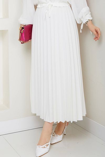 SERRA MODA Fusta evazată plisată