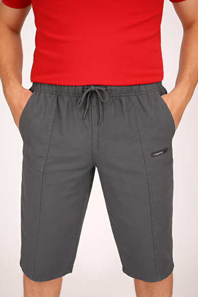 FATELLA Men's Soft Raw Cloth Elastic High Waist Comfortable Fit Natural Capri