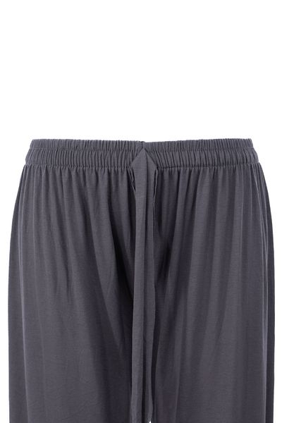 Oppland Women's Elastic Waist Large Size Comfortable Full-Mold Lycra Viscose Combed Fabric Trousers