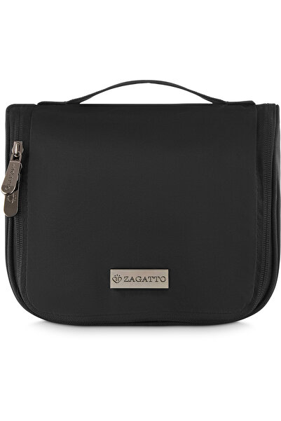 zagatto Τσάντα καλλυντικών ταξιδιού Voyager, μαύρη, αδιάβροχη, συμπαγής, ZG731
