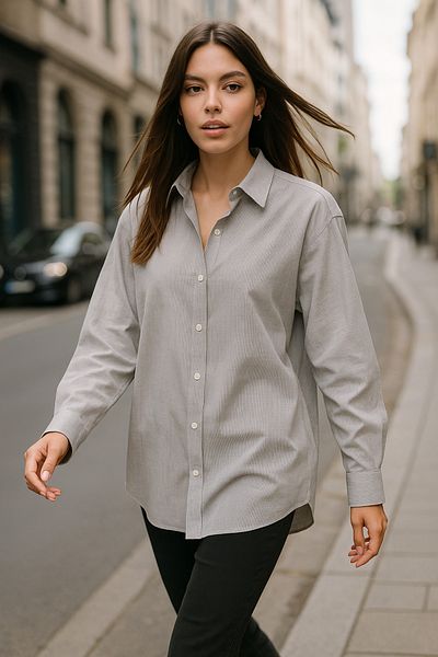 Rich Women's Patterned Solid Colored Shirt