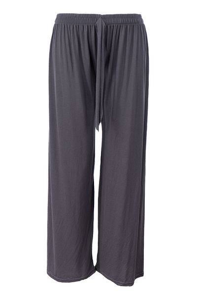 Oppland Women's Elastic Waist Large Size Comfortable Full-Mold Lycra Viscose Combed Fabric Trousers