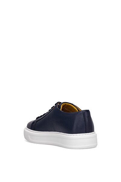 MARCOMEN 152-17494 Men's Genuine Leather Classic Sneaker Navy Blue