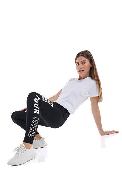 R&B Printed Active Leggings with Elastic Waist