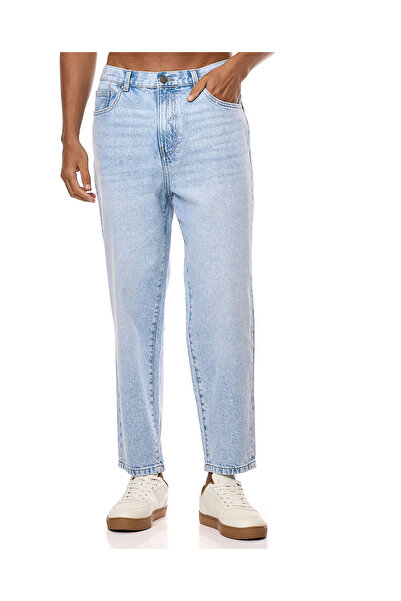 R&B Washed Tapered Fit Jeans with Button Closure