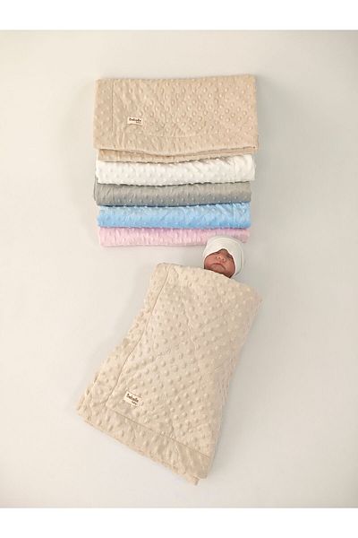 Bebella Quilted Chickpea Baby Swaddle Blanket – Double Sided / Seasonal / Newborn / Hospital Release