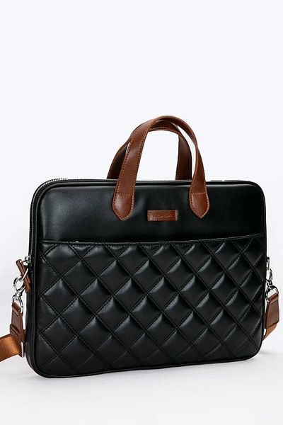VİOLE BAG حقيبة كمبيوتر محمول سوداء بتصميم عصري لجهاز MacBook Air Pro مقاس 13.3 بوصة و14 بوصة