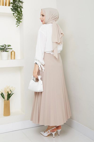 SERRA MODA Pleated Flared Skirt