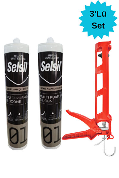 Selsil Genel Amaçlı Silikon Şeffaf Fayans Cam Metal Yapıştırmak için + Silikon