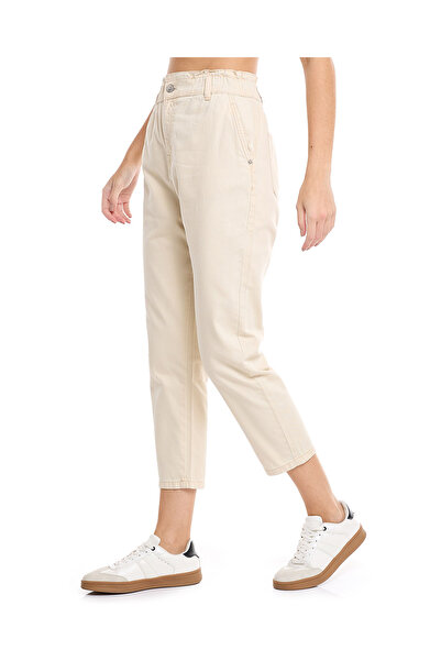 R&B Solid Tapered Fit Jeans with Button Closure