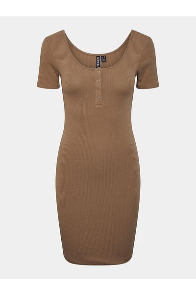 PIECES Women's Casual Dress 17146324 Brown