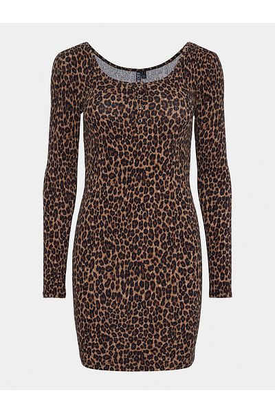 PIECES Women's Casual Dress 17148389 Brown