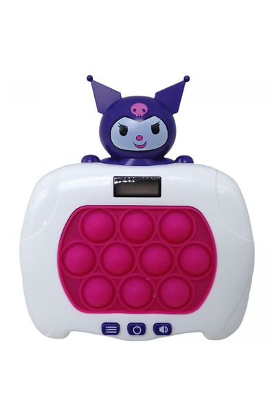 OEM Interactive Pop-It Console game, anti-stress, with sounds and lights, display and 999 levels, Kuromi shape