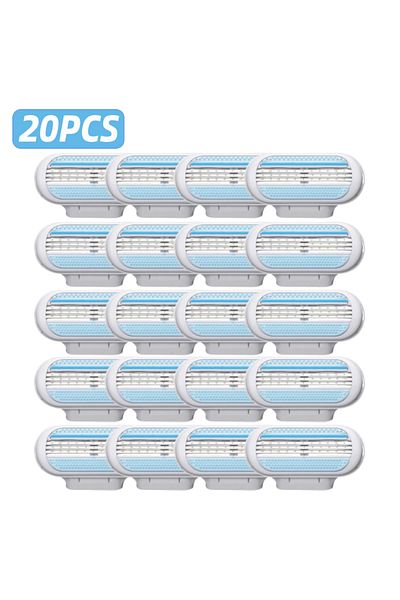 Choice 20pcs 4/20/40pcs Gflv 3 Layers Razor Blade Women Shaver Head For Venus Razor Safety Razor For Women