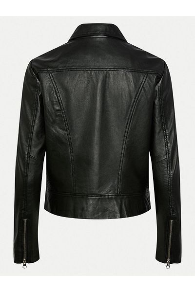 PIECES Geacă de piele pentru femei 17106570 Negru