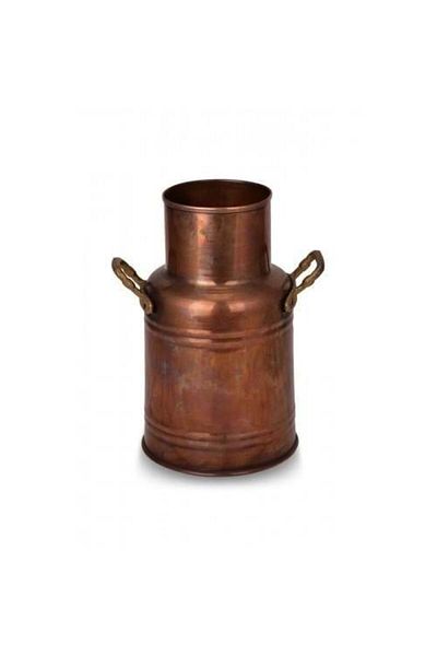 Tanemce Armağan Vase 18 cm Flat Oxide Copper Vase Flower Holder