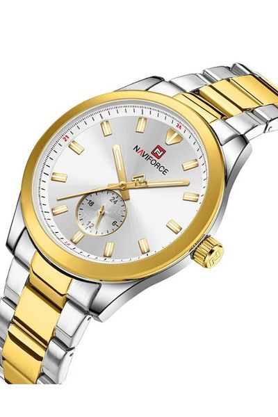 Naviforce Men's Watches Top Brand Luxury Quartz Watches Waterproof Stainless Steel Strap