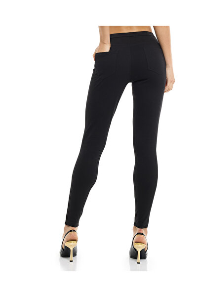 R&B Solid Jeggings with Elastic Waist