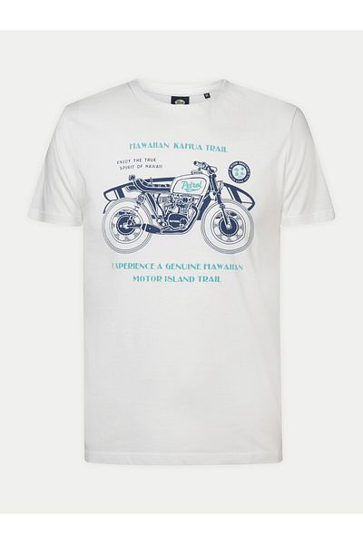Petrol Industries Tricou bărbați Petrol Industries M-1040-TSR707 Alb