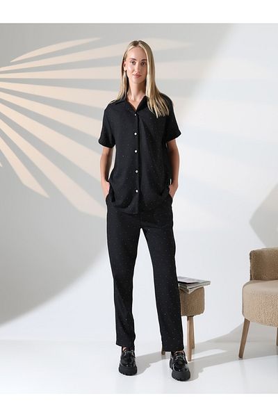 VirtuStore Black Polka Dot Double Suit
