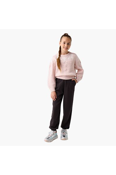 ELIGO Floral Embroidered Pullover With Long Sleeves