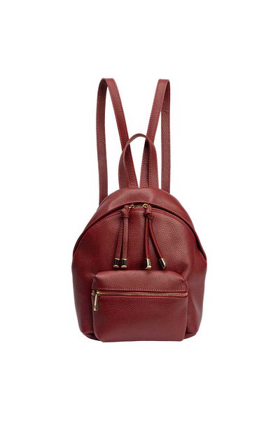 Toro Nero Women's backpack made of burgundy genuine leather Spirit