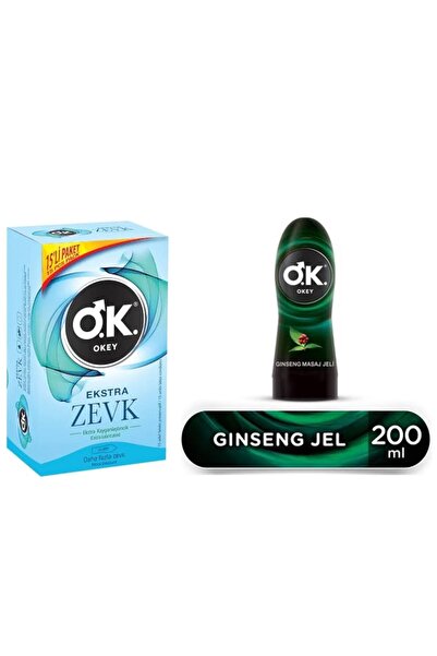 Okey 15li Zevk Prezervatif ve 200ml Ginseng Jel