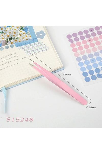 Choice S15248 8style Candy-colored Tweezers Creative Stainless Steel High Elastic Clips