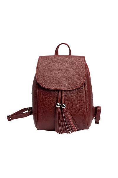 Toro Nero Women's burgundy genuine leather backpack Cris
